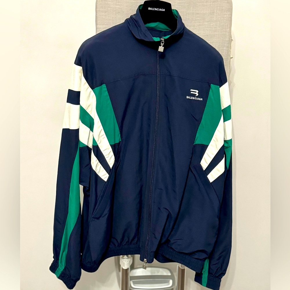 Balenciaga Classic Green White Jacket Timeless Sophistication with a Bold Twist